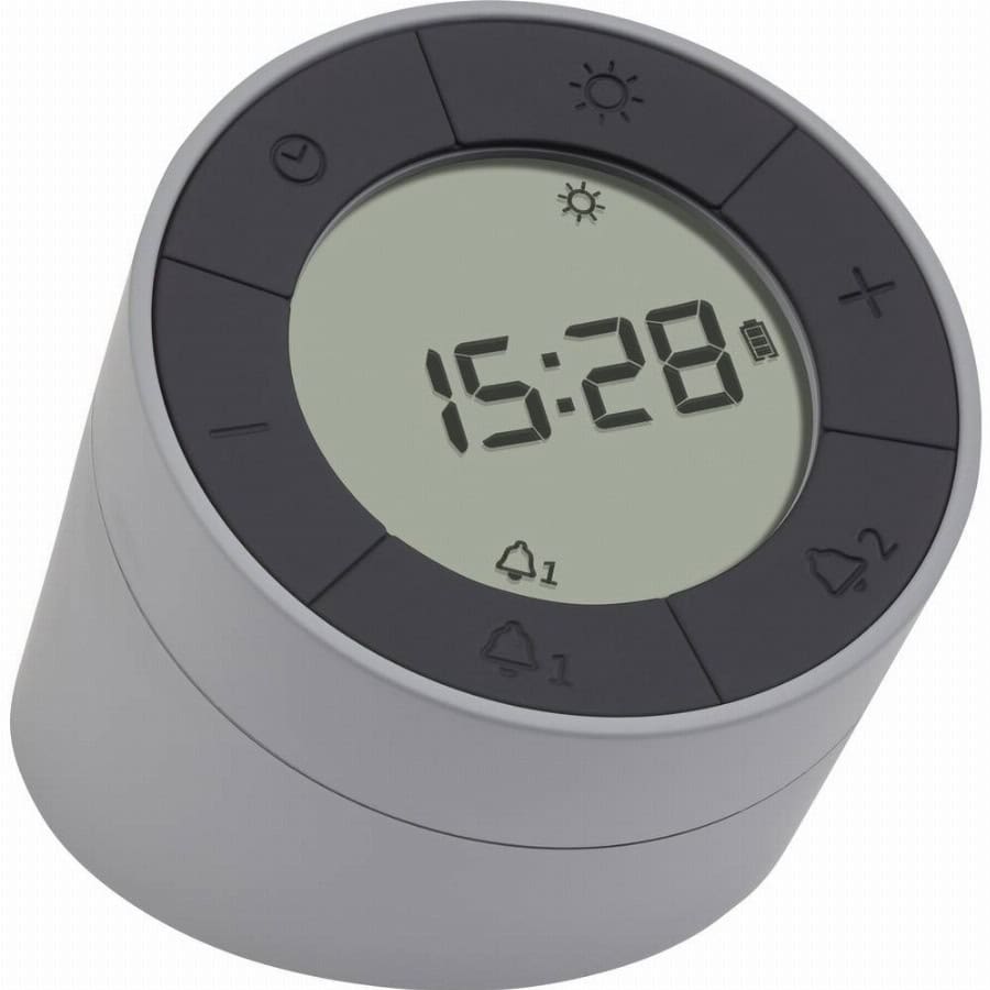 TFA Dostmann 60.2029.10 Wekker Kwarts Grijs, Antraciet Alarmtijden 2