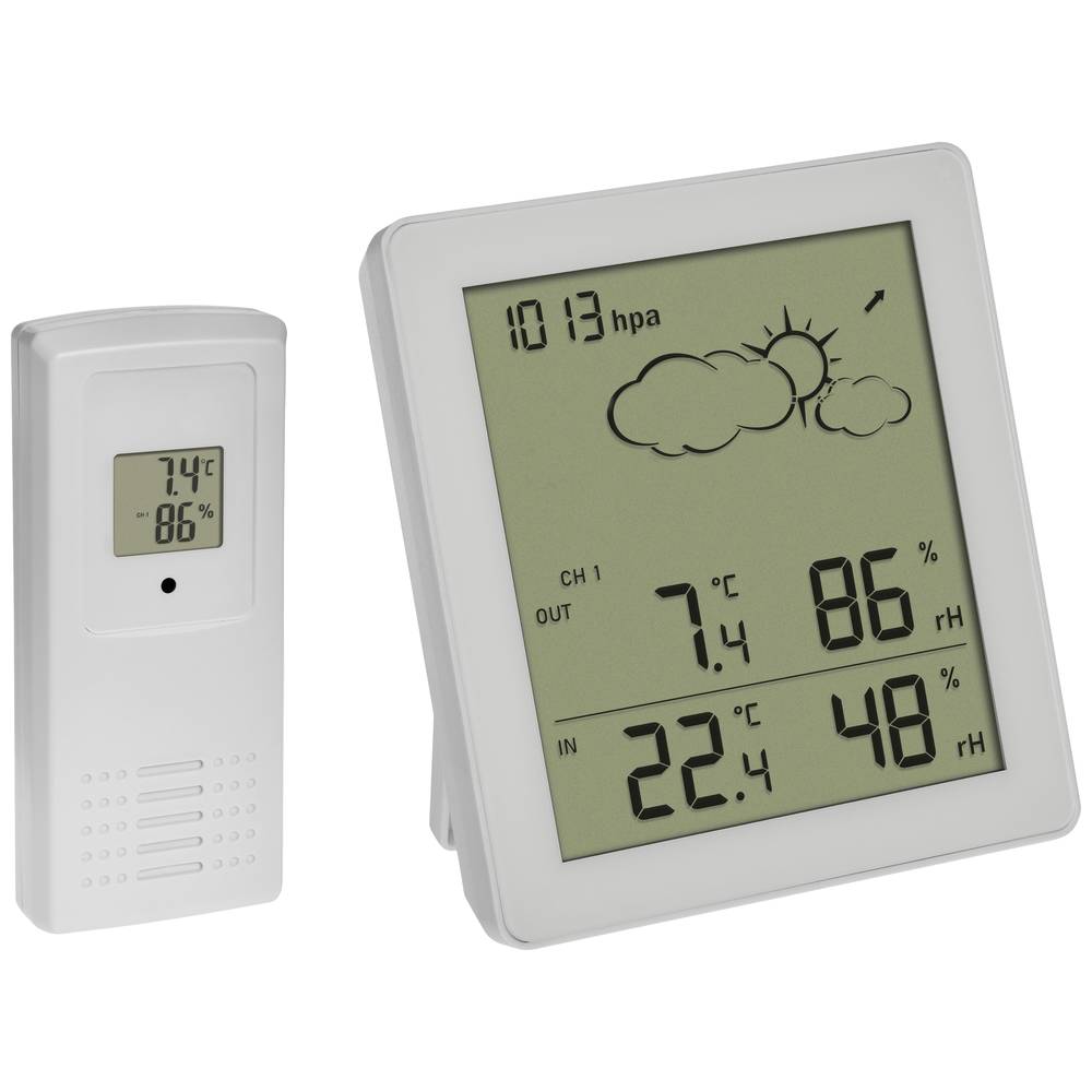 TFA Dostmann CLEAR 35.1168.02 Draadloos weerstation Verwachting voor 12 tot 24 uur Aantal sensoren max.: 3