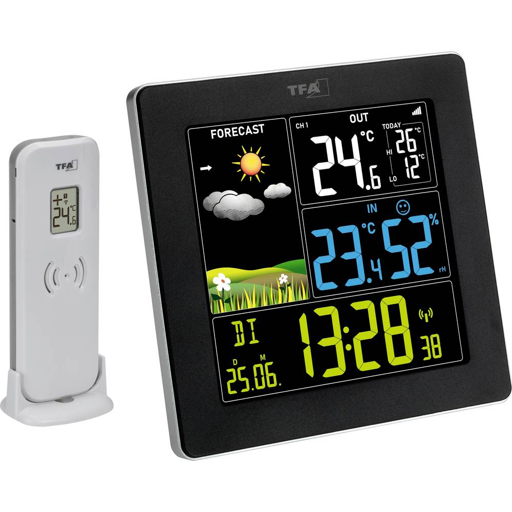 TFA Dostmann Sun 2 35.1174.01 Draadloos weerstation Verwachting voor 12 tot 24 uur Aantal sensoren max.: 3 stuk(s)