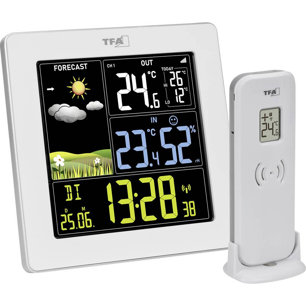 TFA Dostmann SUN 2 35.1174.02 Draadloos weerstation Verwachting voor 12 tot 24 uur Aantal sensoren max.: 3 stuk(s)