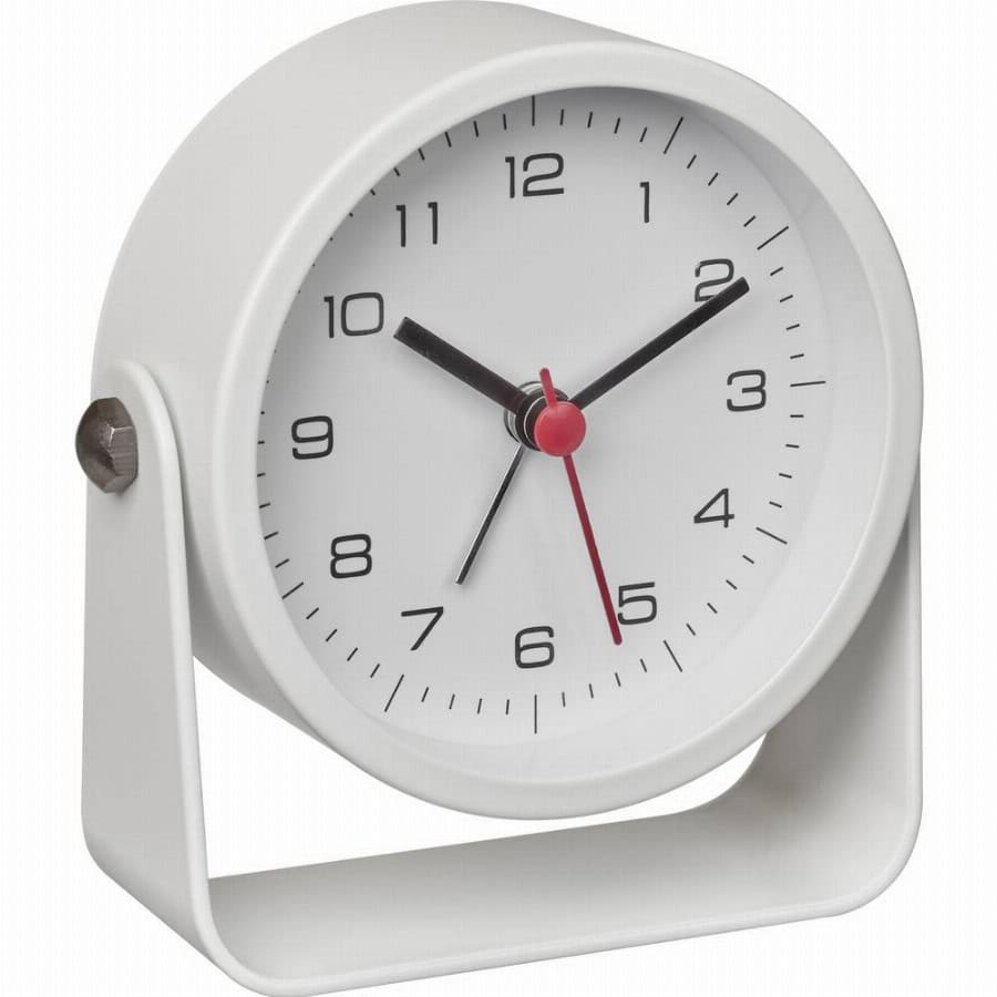 TFA Dostmann 60.1042.02 Wekker Kwarts Wit Alarmtijden 1 Slepend uurwerk (geluidsloos)
