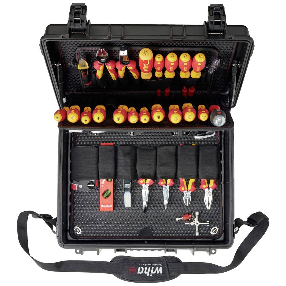 Wiha Gereedschapskoffer (gevuld) 81-delig Electricien, Handwerker, Leerling, Professioneel, VDE (l x b x h) 510 x 420 x 220 mm