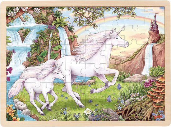 goki houten puzzel eenhoorn 48 delen 1