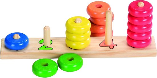 Goki Houten Stapelpuzzel kleur 1