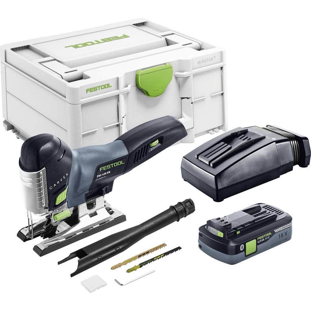 Festool PSC 420 HPC 4,0 EBI-Plus 576525 Accu-decoupeerzaag Incl. accu, Incl. lader 18 V 4.00 Ah Aantal meegeleverde accus: 1