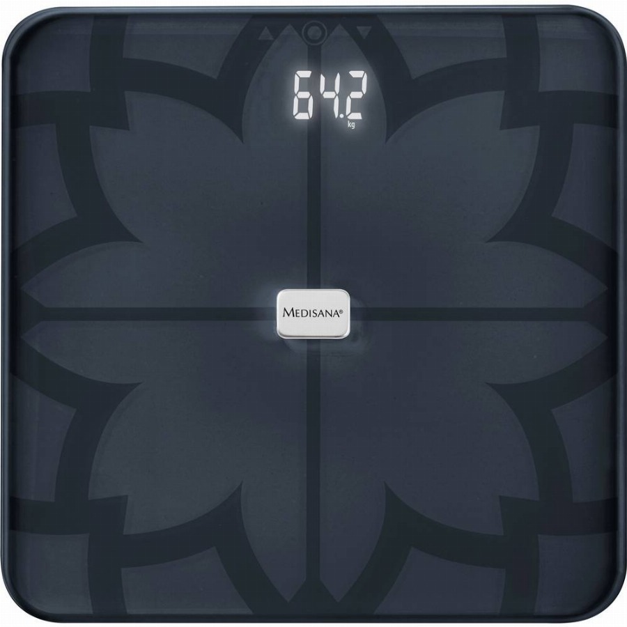 Medisana BS 450 sw 40510 Analyse-personenweegschaal Digitaal Weegbereik (max.): 180 kg Zwart Met Bluetooth, ITO-sensoren