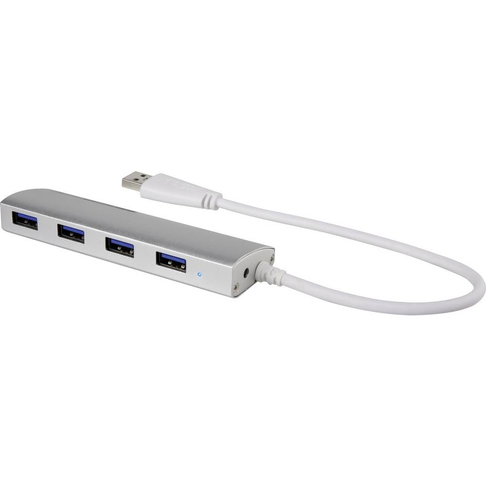 Renkforce 4 poorten USB-hub Aluminium