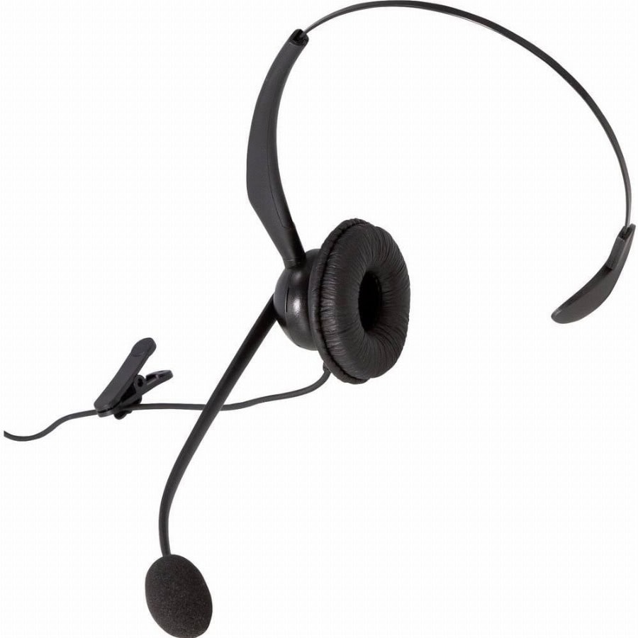 Auerswald COMfortel H-200 On Ear headset Kabel Mono Zwart Noise Cancelling Mono Telefoon