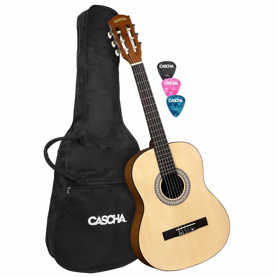 Cascha HH 2351 Student Series klassieke gitaar 3/4 + gigbag + plectrums
