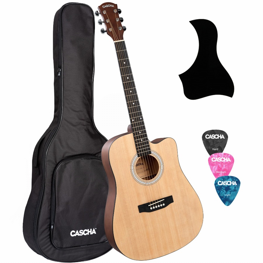 Cascha CGA110 Student Series westerngitaar met cutaway + gigbag