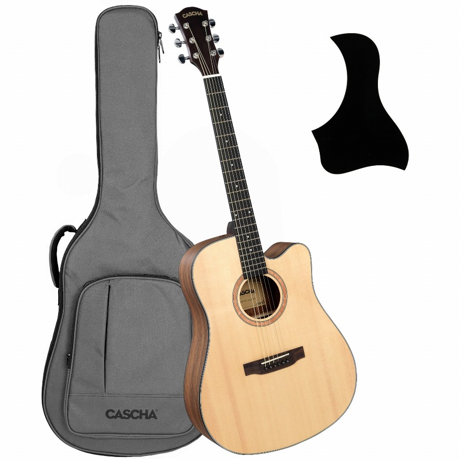 Cascha CGA300 Performer Series westerngitaar met cutaway + gigbag