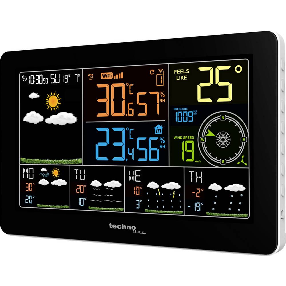 Techno Line WD2700 Wetterstation WD2700 WiFi-weerstation Verwachting voor 4 dagen Aantal sensoren max.: 3