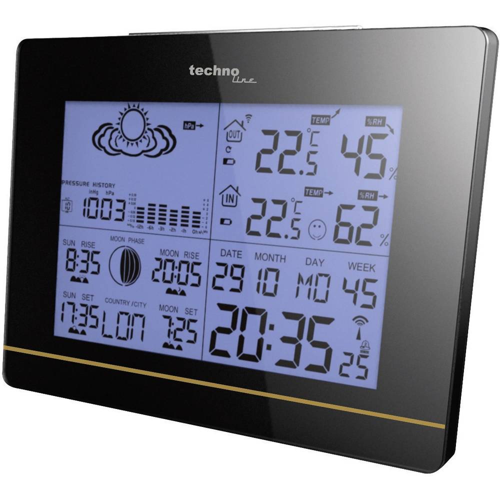 Techno Line WS 6750 Draadloos weerstation Verwachting voor 12 tot 24 uur Aantal sensoren max.: 3