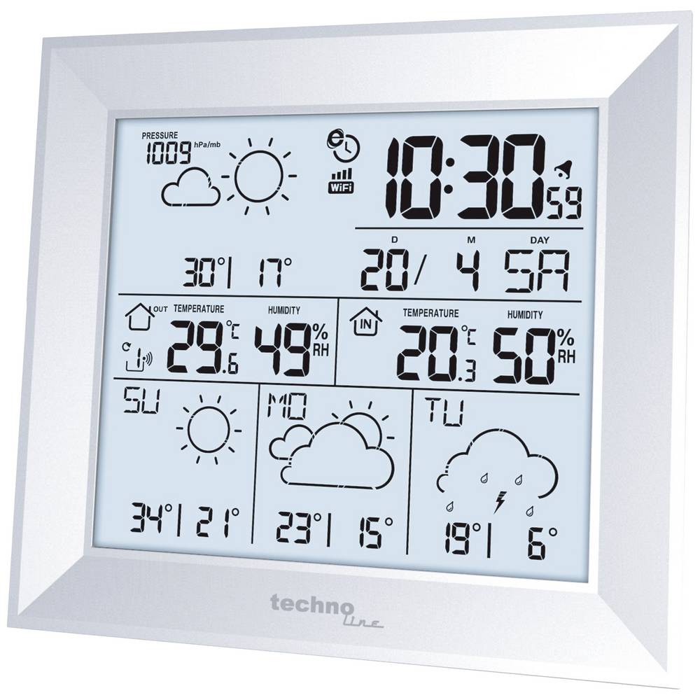 Techno Line Technoline WD2000 WiFi-weerstation Aantal sensoren max.: 3