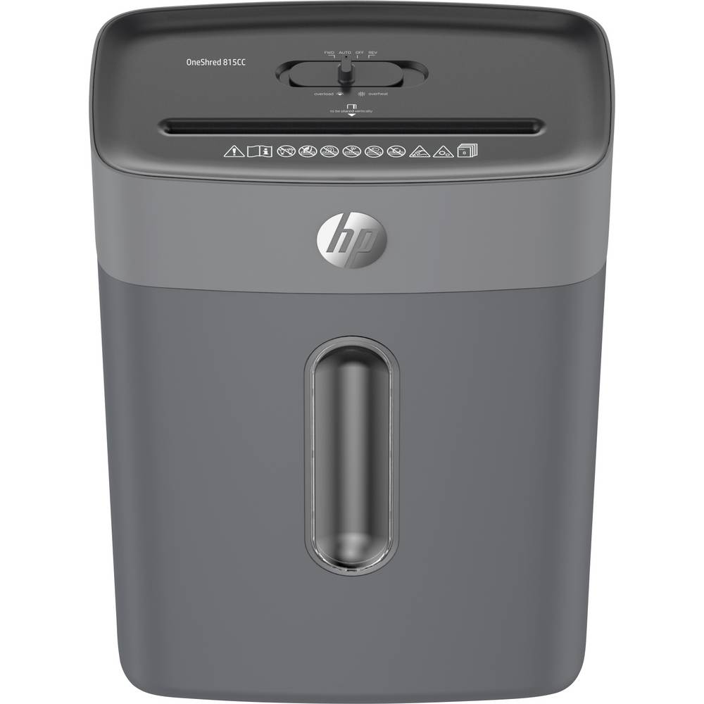 HP OneShred 815CC Papierversnipperaar 8 vellen Cross cut P-4 15 l Ook geschikt voor Paperclips, Nietjes, Creditcards