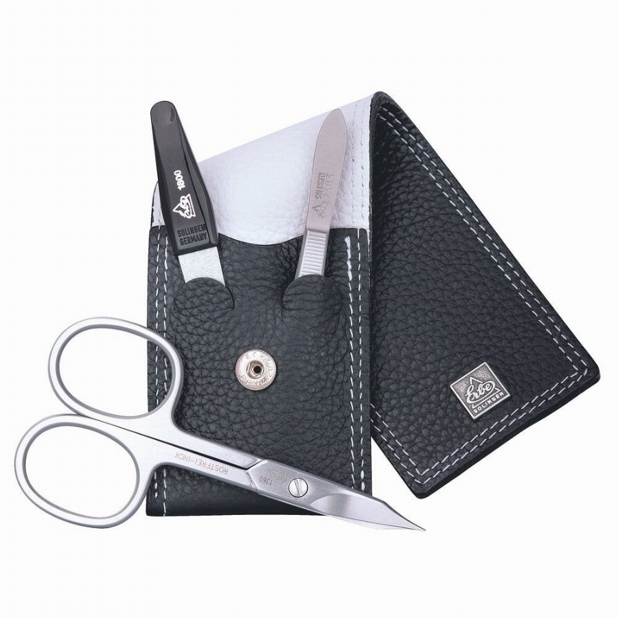 Erbe Solingen Manicure Zaketui Inox Zwart Wit Colorado 1 Set
