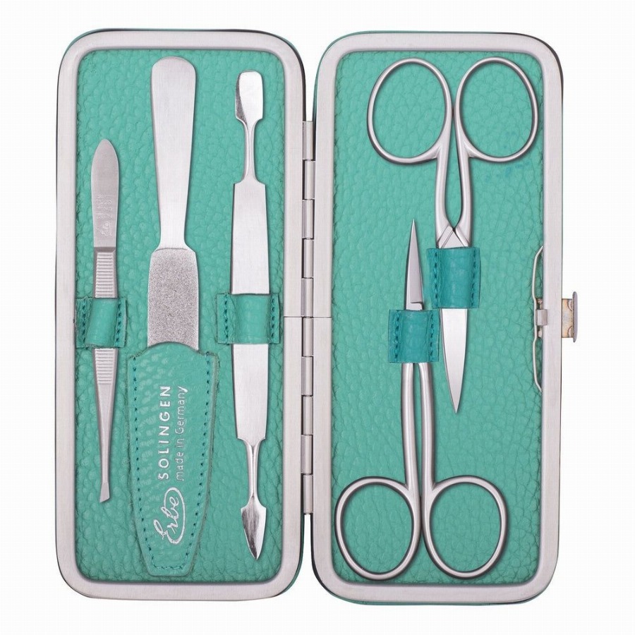 Erbe Solingen Manicure Bügeletui inox Lichtgroen Huid- en Nagelschaar 1 Set