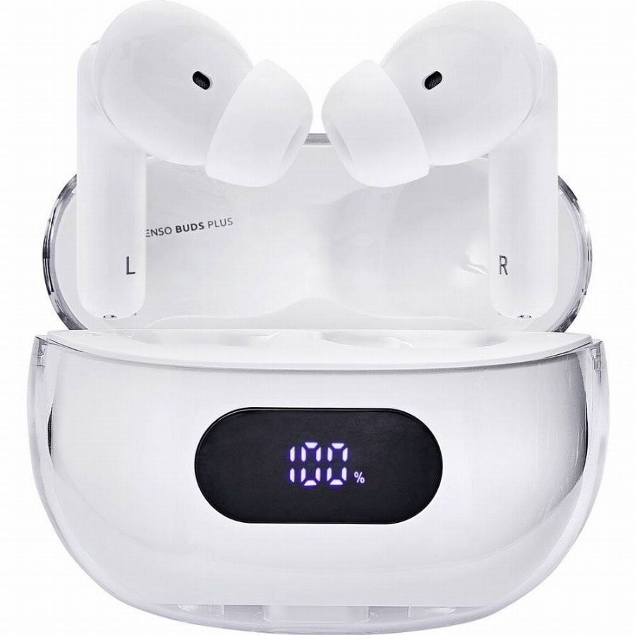 Intenso Buds Plus T312AE weiß In Ear headset Bluetooth Stereo Wit Noise Cancelling Mobiele telefoon