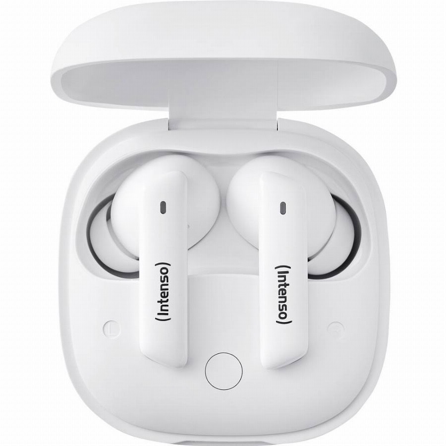 Intenso Buds Pro T502HAE weiß In Ear oordopjes Bluetooth Wit Noise Cancelling Waterafstotend Mobiele telefoon