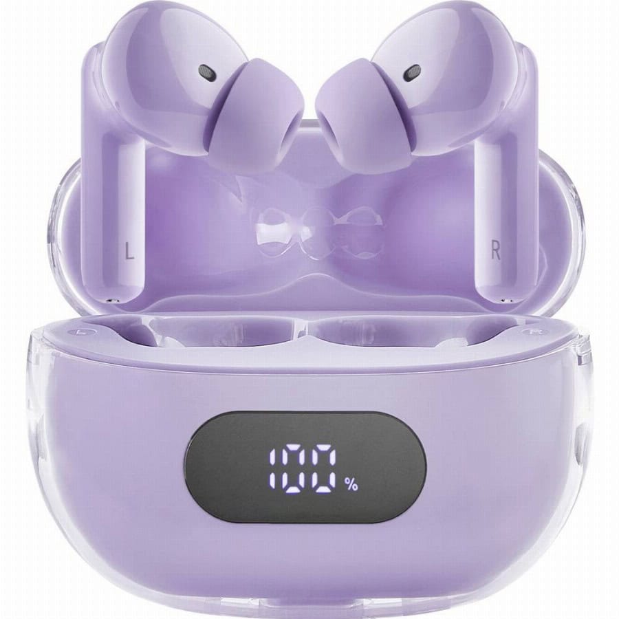 Intenso Buds Plus T313AE lila In Ear headset Bluetooth Stereo Lila Noise Cancelling Mobiele telefoon