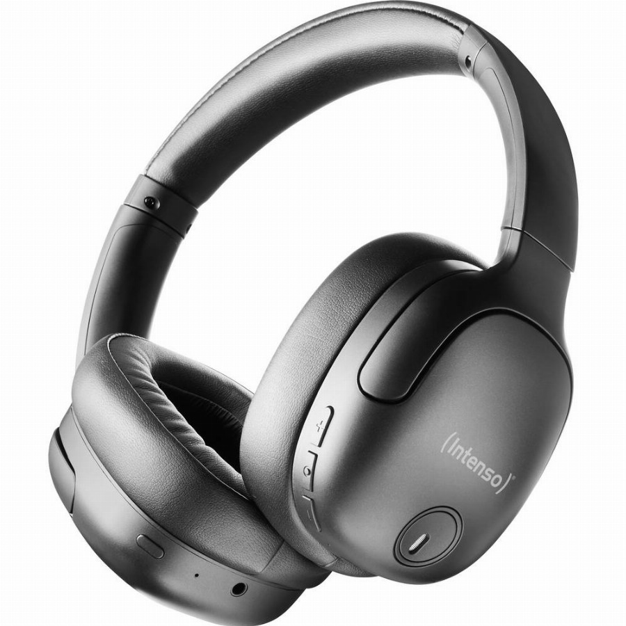 Intenso Over-Ear O400HA black 3740400 Over Ear koptelefoon Bluetooth Stereo Zwart Noise Cancelling Vouwbaar Computer