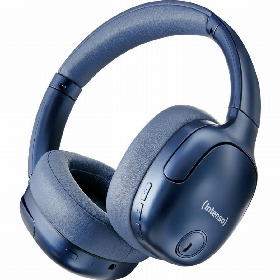 Intenso Over-Ear O400HA blue Over Ear koptelefoon Bluetooth Blauw Noise Cancelling Vouwbaar