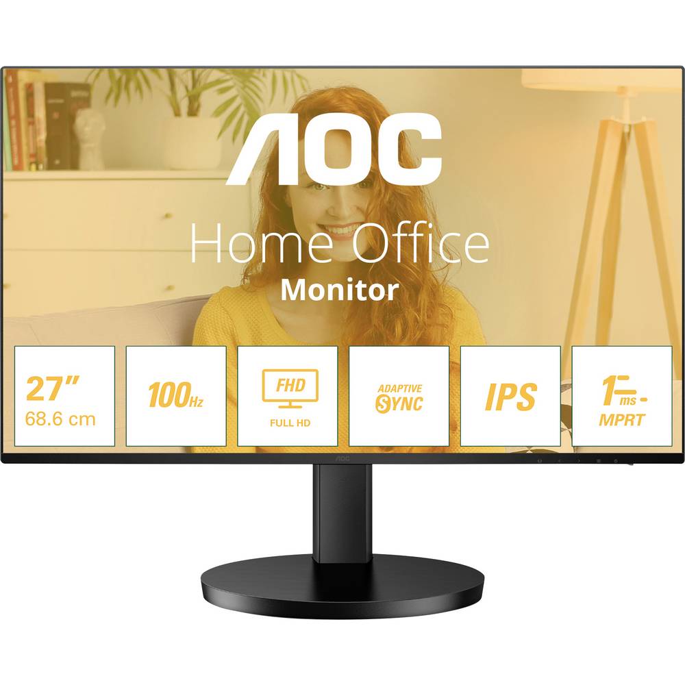 AOC 27B3HA2 LED-monitor Energielabel E (A – G) 68.6 cm (27 inch) 1920 x 1080 Pixel 16:9 1 ms Hoofdtelefoonaansluiting IPS LED