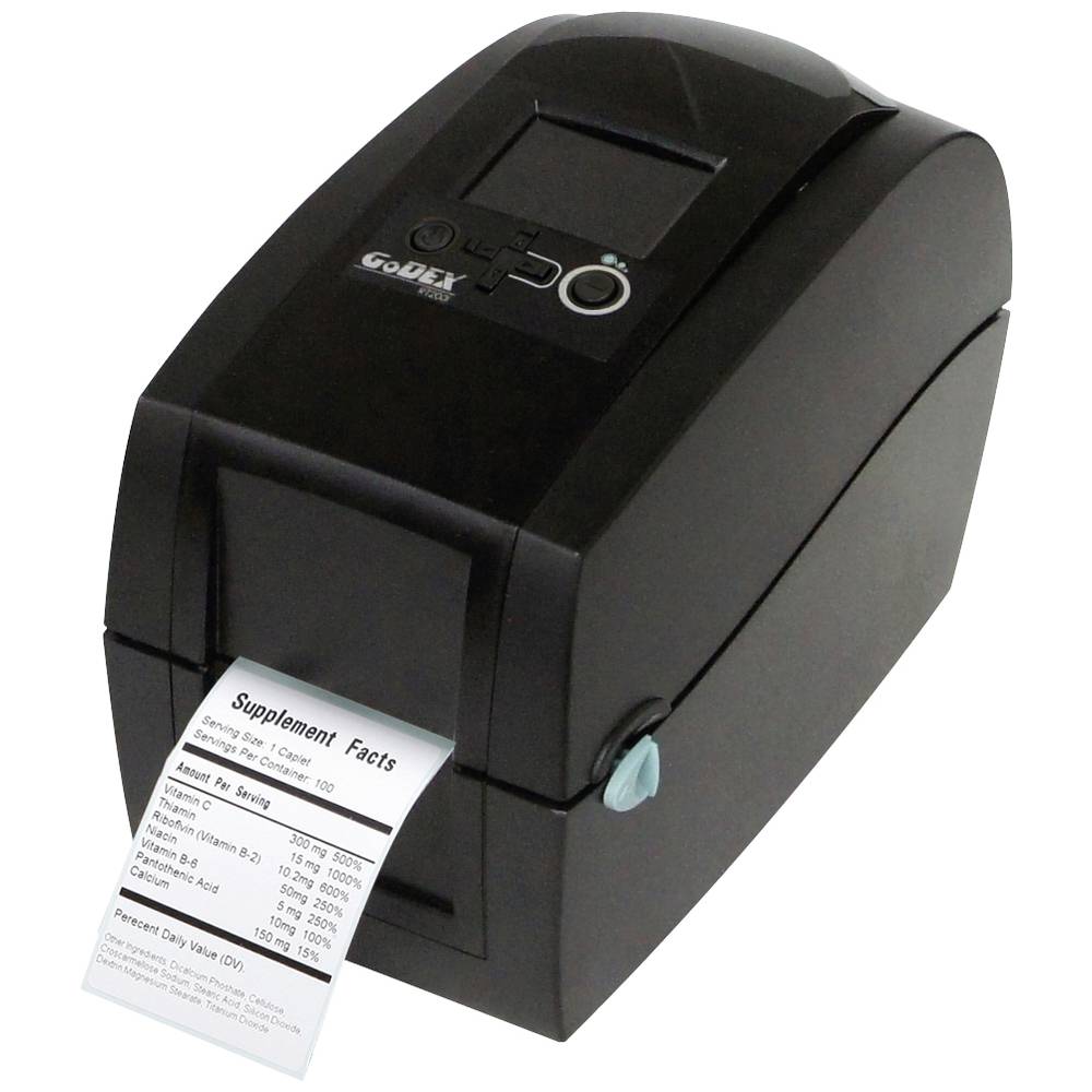 Godex RT200i Labelprinter Warmtetransmissie, Thermisch 203 x 203 dpi Etikettenbreedte (max.): 60 mm USB, RS-232, LAN