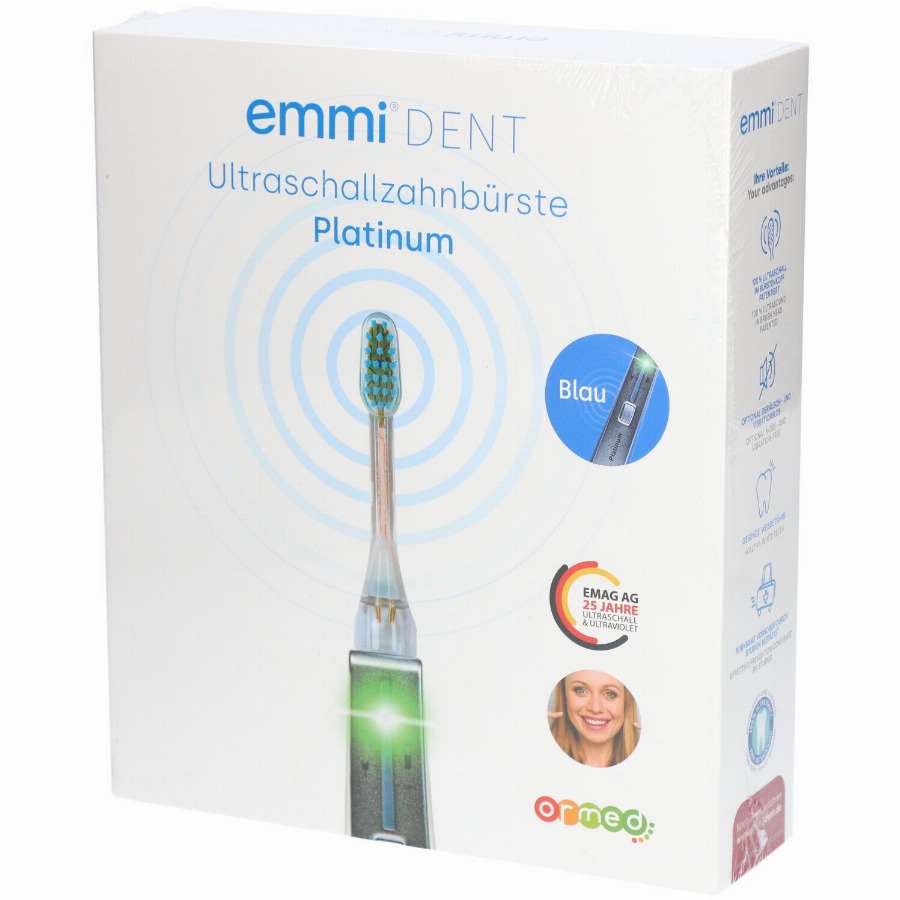 Emmi-Dent Ultrasonic Tandenborstel Platinum Basic Set Blauw 1