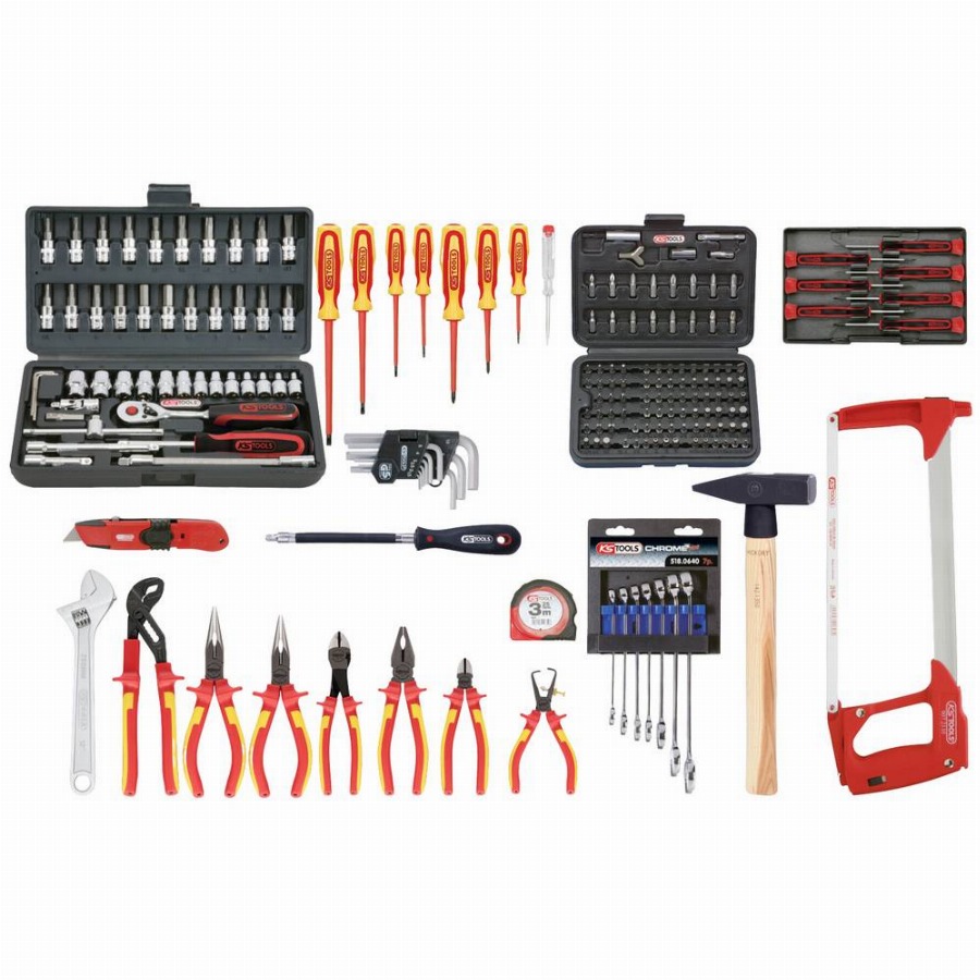 KS Tools Gereedschapspilotenkoffer (gevuld) 195-delig Electricien