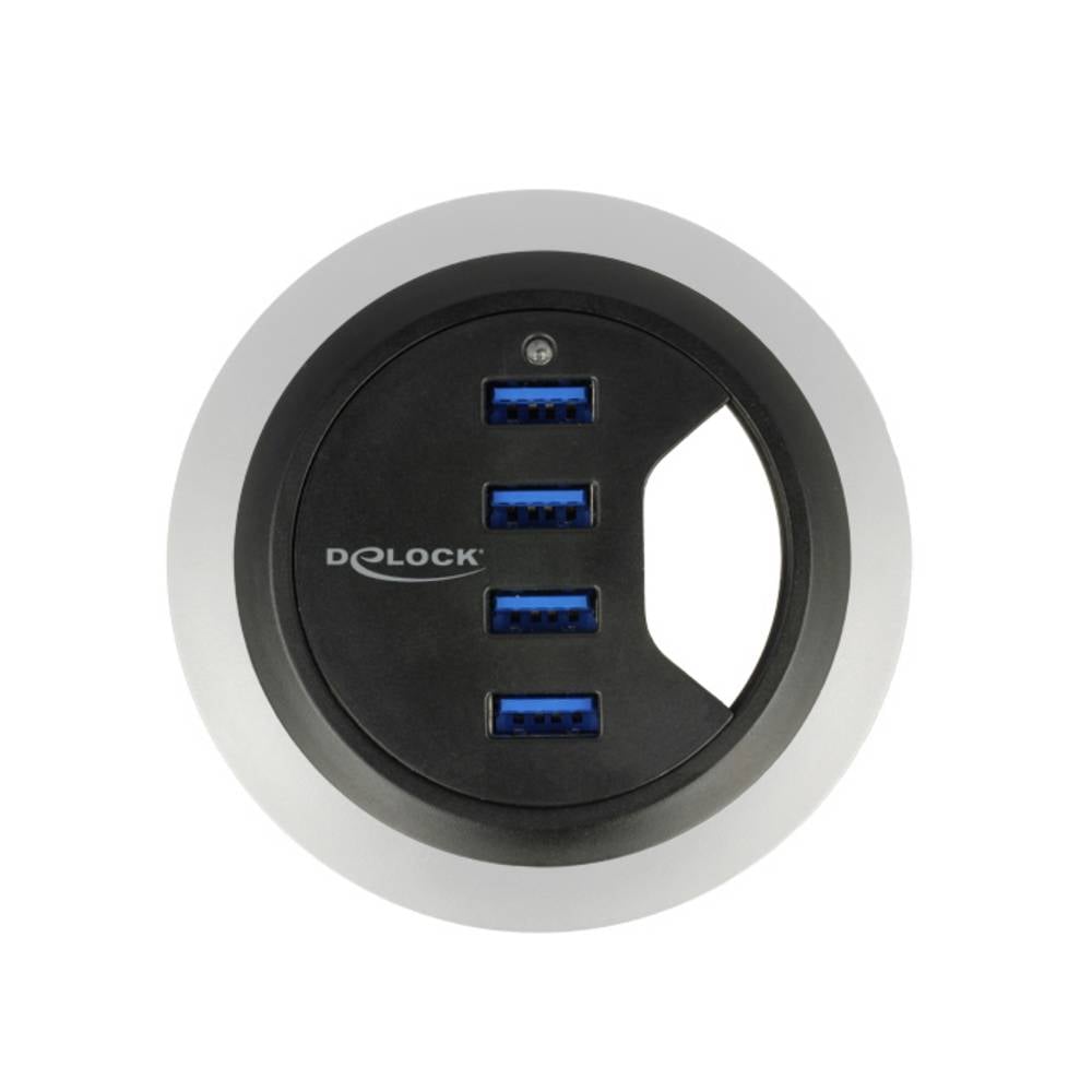 Delock 62868 62868 USB-hub 4 poorten USB-A USB 3.1 Gen1 5 GBit/s Zwart