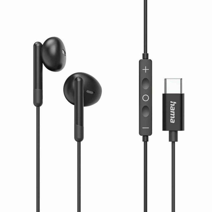 Hama Classy Earplugs Kabel Stereo Zwart Volumeregeling Mobiele telefoon