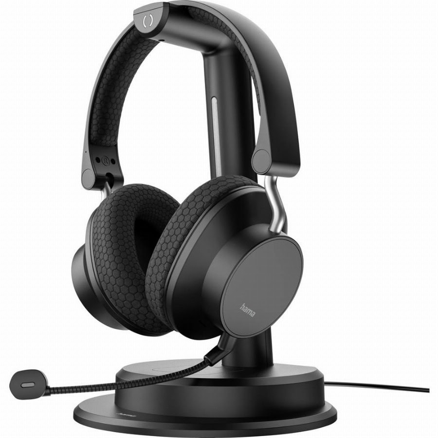 Hama Hama BT-900 Bluetooth®-Headset, Multipoint, Ladestation, ENC, kabellos, Schw. On Ear headset Zwart