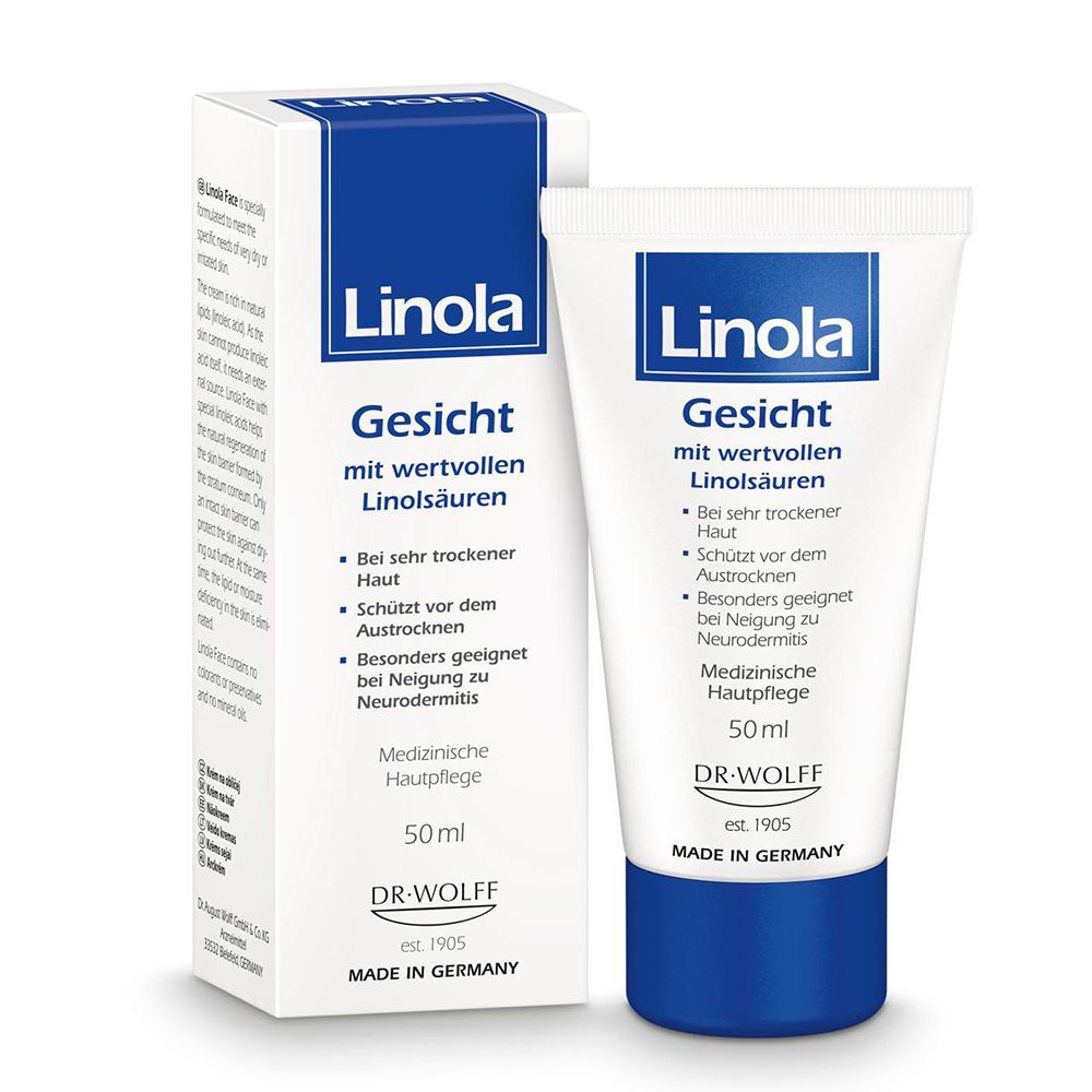 Linola Gezicht - Gezichtscreme voor een zeer droge, jeukende en geïrriteerde huid 50 Crème