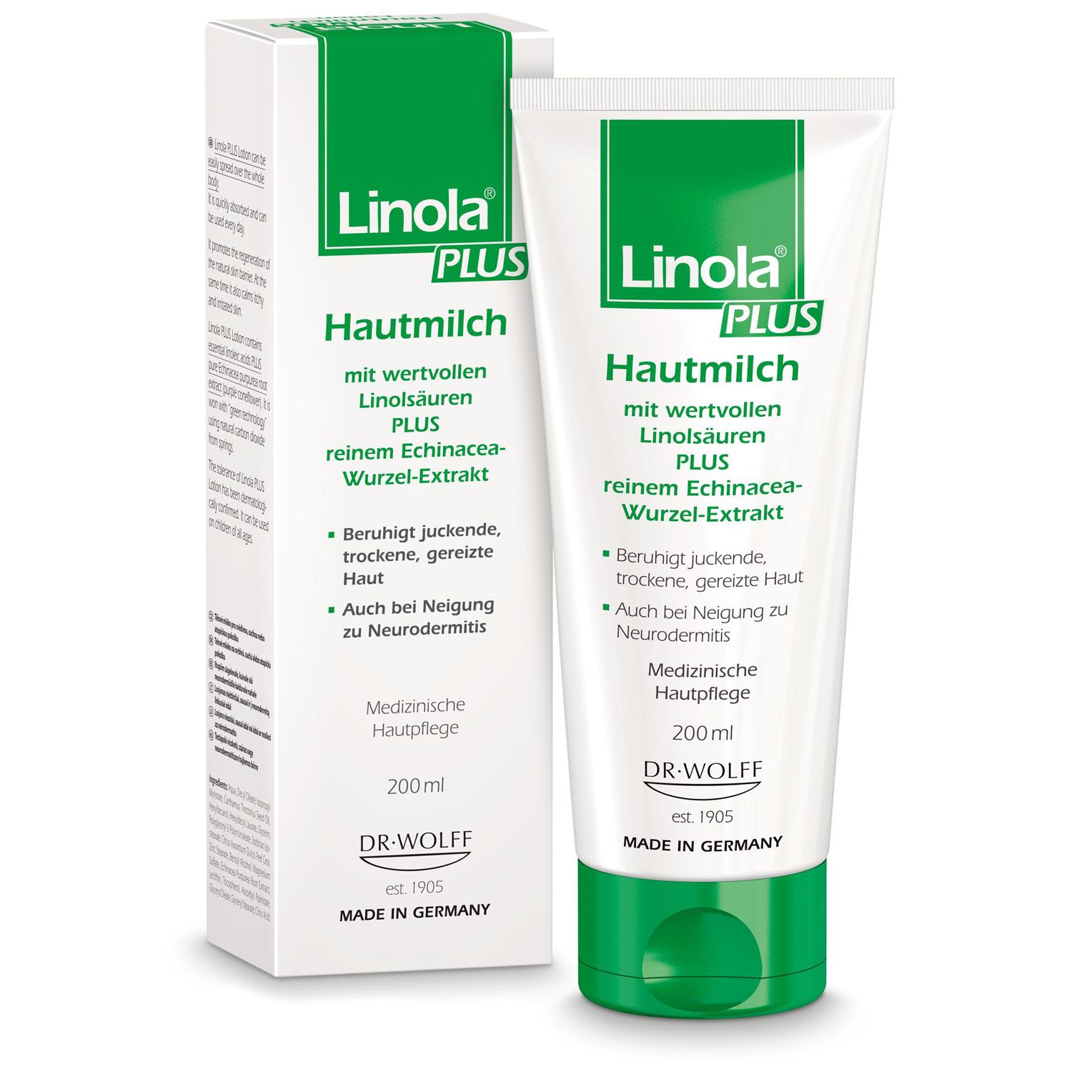 Linola PLUS huidmelk – lichaamslotion voor een jeukende, droge en geïrriteerde huid 200 Lotion
