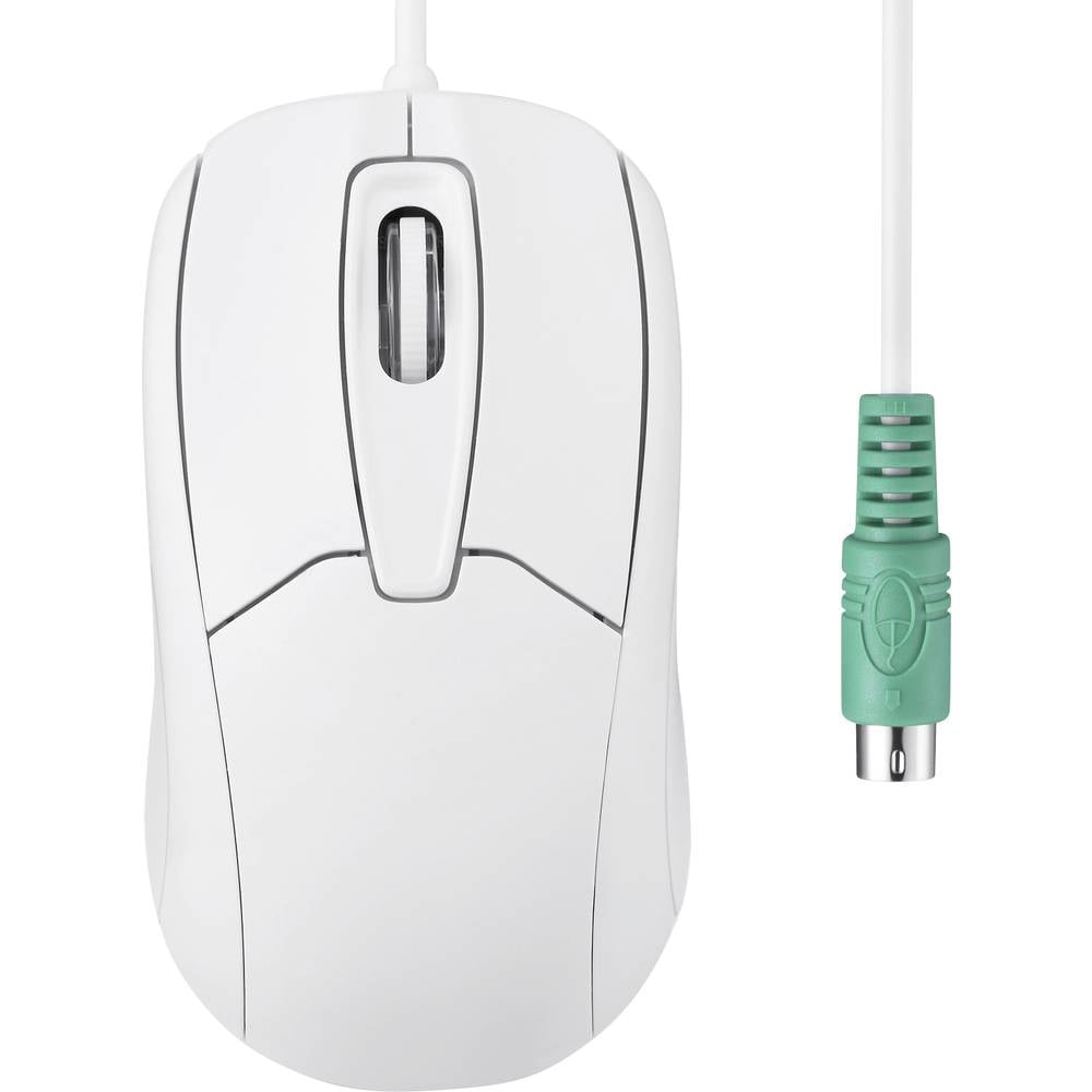 Perixx PERIMICE-209 P W Muis Kabelgebonden Optisch Wit 3 Toetsen 1000 dpi PS2-aansluiting