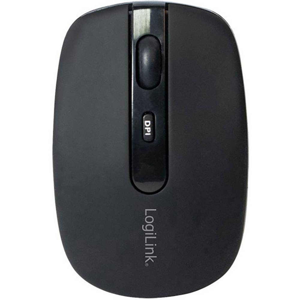 LogiLink ID0078A Muis Bluetooth Optisch Zwart 4 Toetsen 1600 dpi Geïntegreerd scrollwiel
