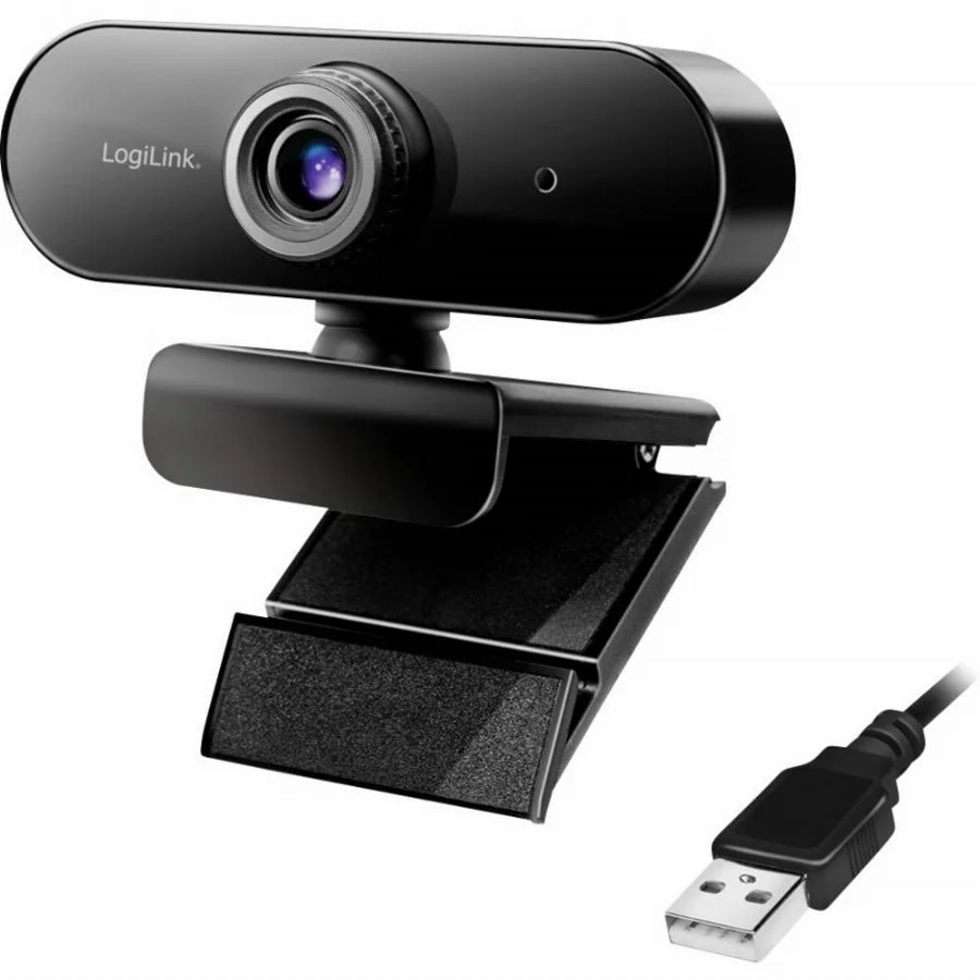 LogiLink UA0371 Full HD-webcam Klemhouder, Microfoon