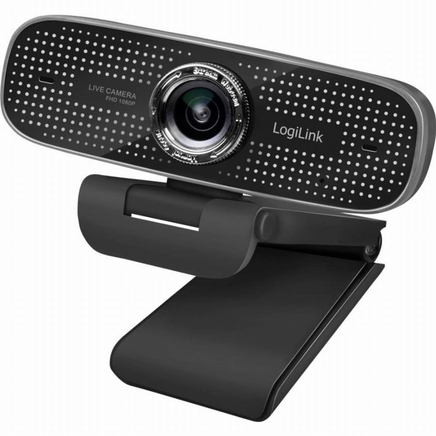 LogiLink Webcam Webcam 1920 x 1080 Pixel Klemhouder, Microfoon