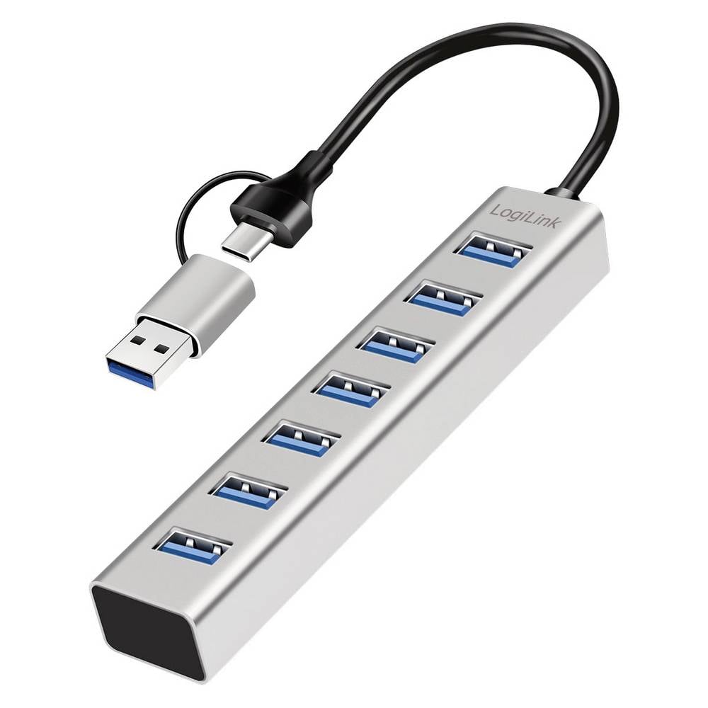 LogiLink UA0441 UA0441 USB-hub 7 poorten USB-A USB 3.0 5 GBit/s Aluminium