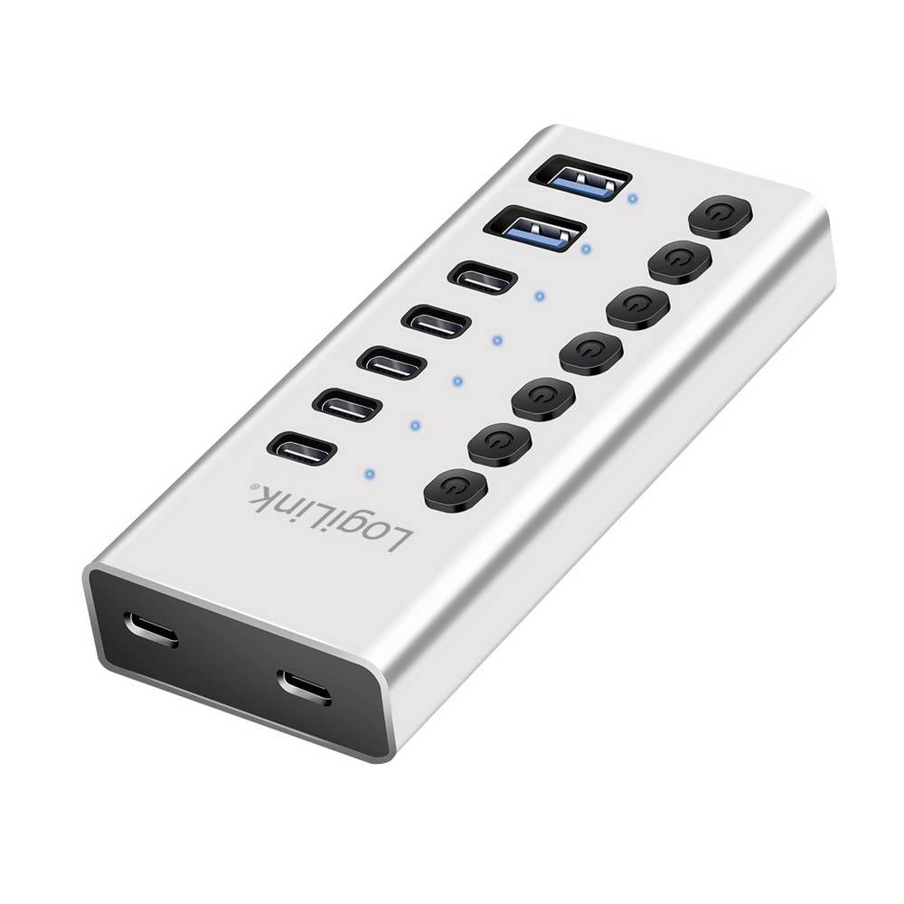 LogiLink UA0447 UA0447 USB-hub 5 + 2 poorten USB-A, USB-C USB 3.2 Gen1 5 GBit/s Aluminium