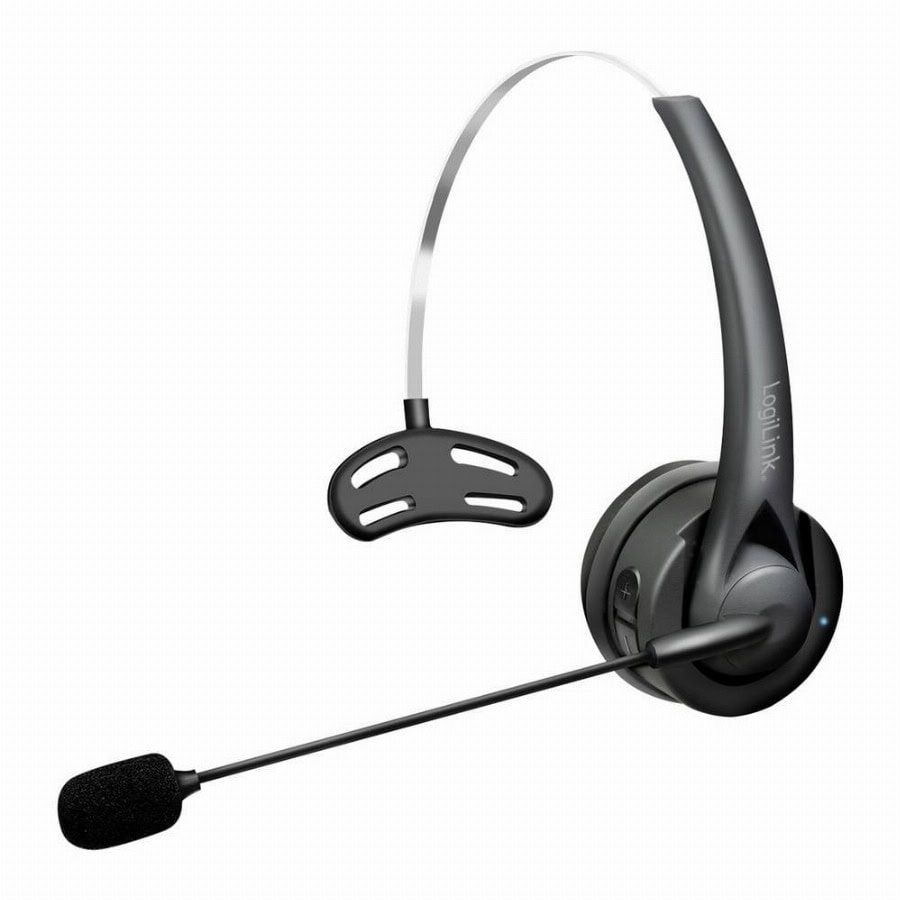 LogiLink BT0075 On Ear koptelefoon Bluetooth Zwart