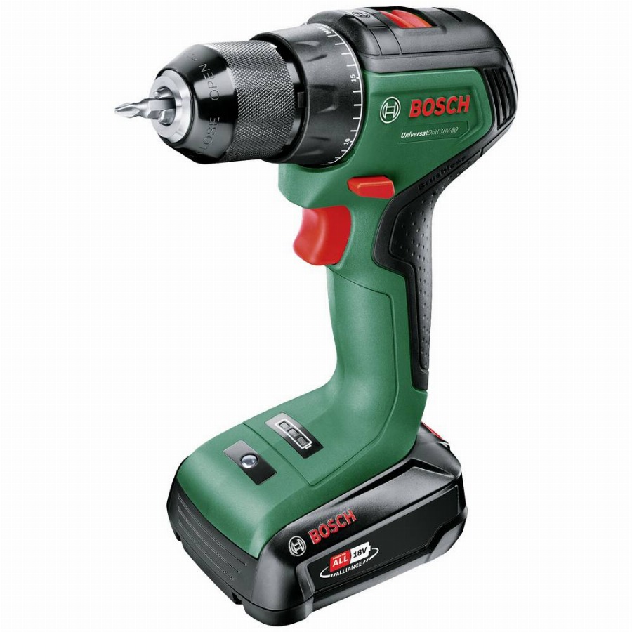Bosch UniversalDrill 18V-60 Accuschroefboormachine - Met 18 V accu (2.0 Ah) en lader