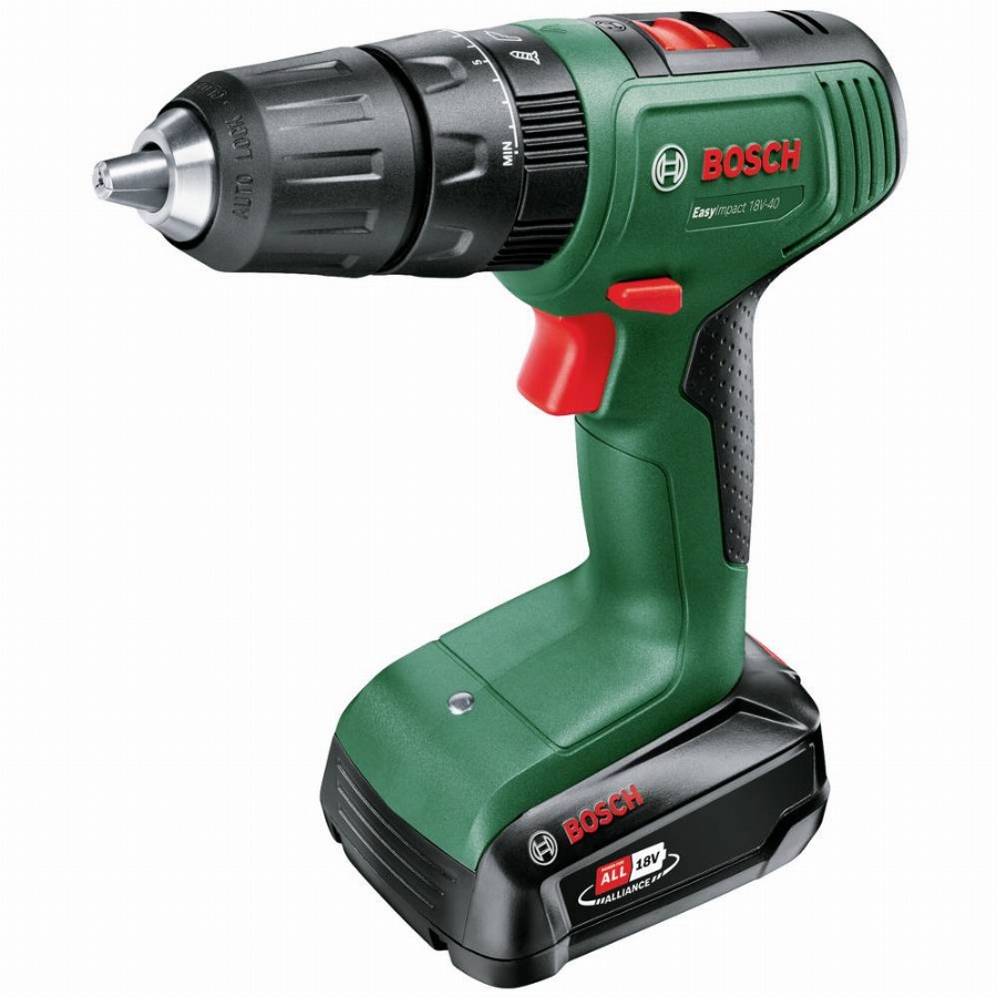 Bosch Home and Garden 06039D810D Accu-klopboor/schroefmachine 18 V 1.5 Ah Li-ion Incl. 2 accu's, Incl. lader, Incl. kof