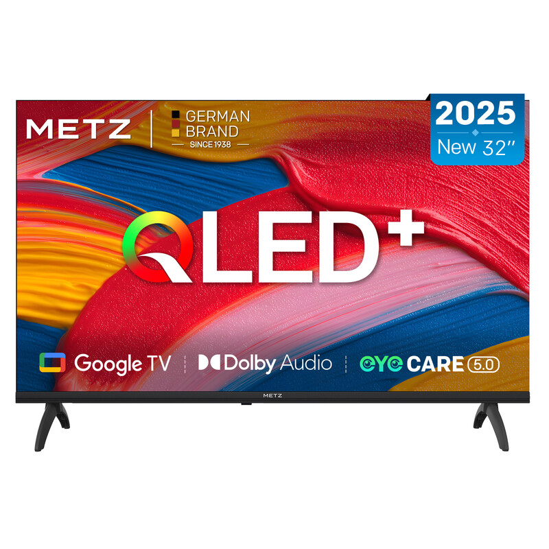 METZ QLED 32 inch Smart TV HD, 32MQF7000Z, HDR10, Dolby Audio, Low Blue Light, Google TV, Googlecast, Tuner DVB-T/T2/C/S/S2