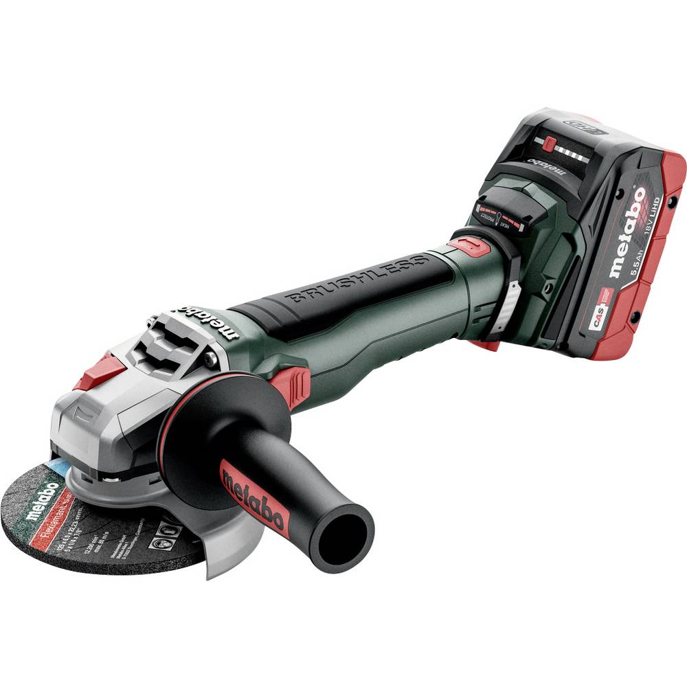 Metabo WB 18 LT BL 11-125 613054660 Haakse accuslijper 125 mm 18 V 5.5 Ah
