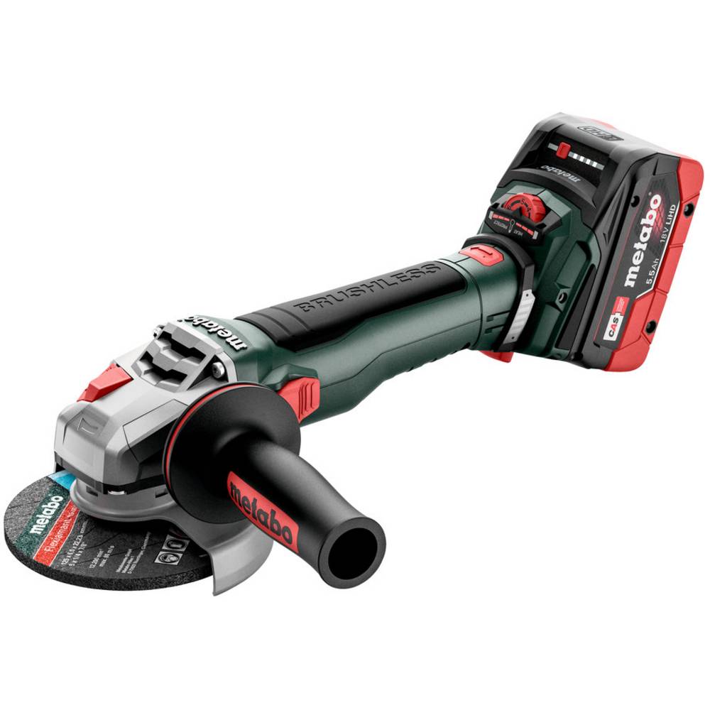 Metabo WVB 18 LT BL 11-125 613057660 Haakse accuslijper 125 mm Incl. lader, Incl. 2 accus 18 V 5.5 Ah