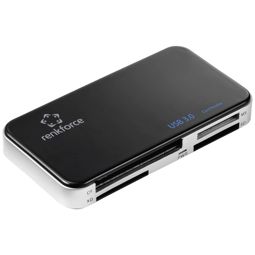 Renkforce RF-PCR-350 Externe geheugenkaartlezer USB-A 3.0 Zwart