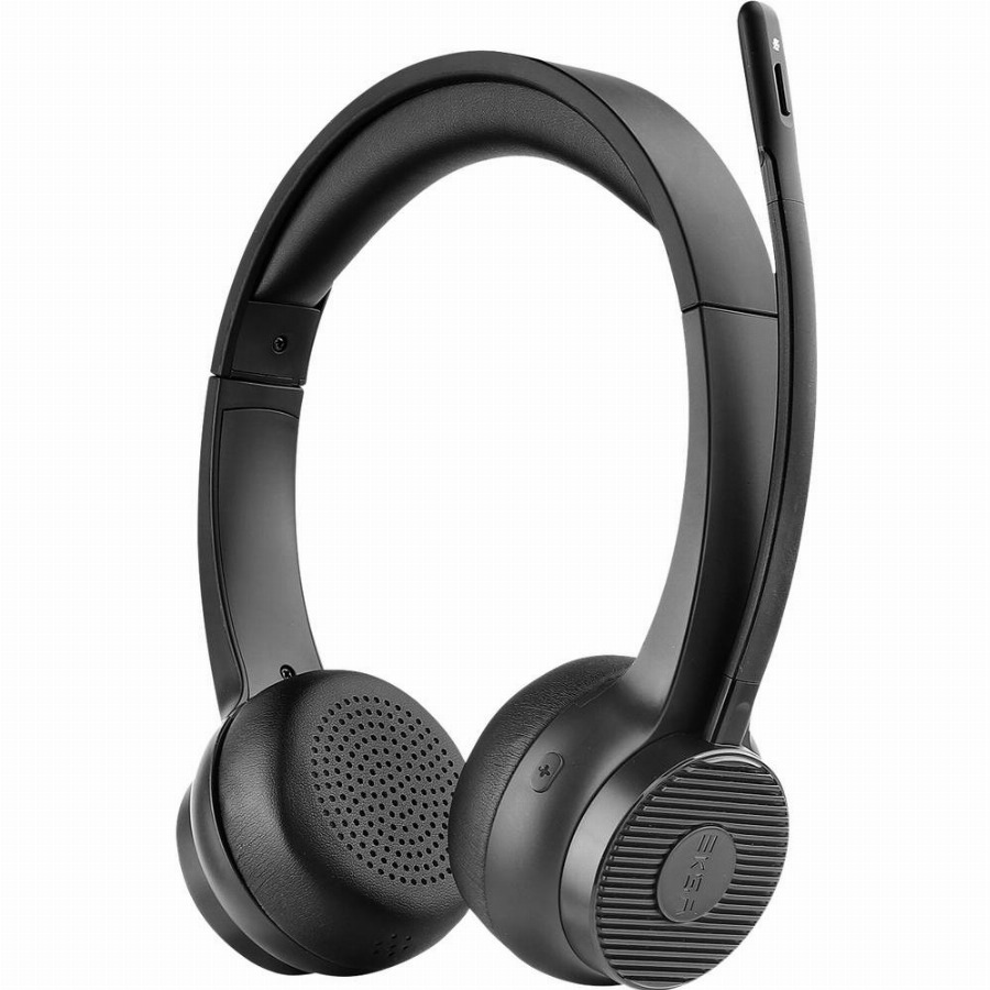 EKSA H16 On Ear headset Bluetooth Zwart Noise Cancelling, Ruisonderdrukking (microfoon) Headset, Volumeregeling, Indicator voor batterijstatus Computer