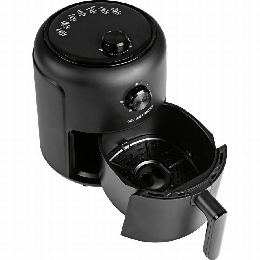 GourmetMaxx Heißluft-Fritteuse Mechanisch 2,3l Airfryer 1000 W Zwart